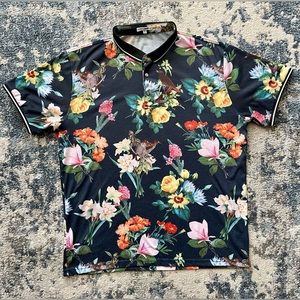 Fashion Nova Birds of a Flower Mens Polo XL
